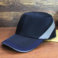 Lightweight Mesh Safety Helmet Curved Brim Cap-Style Helmet Rounded Crown Safeguarding Gear Short Bill