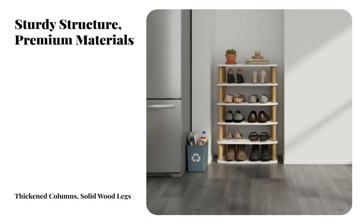 Multi-Tier Shoe Rack Space-Saving Entryway Shoe Storage Large Capacity for Apartment Dwellers, Homeowners, Small Areas, Hallway, Dorm Room