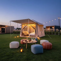 Inflatable House Tent with Canopy Thickened Material Large Inflatable Cabin Tent Sun Protection