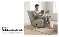 Reclining Function Armchair Lie-Flat Capability Single Recliner Multi-Functional Lounge Chair Adjustable Recline for Relaxation Seekers, Movie Lovers, Living Room, Bedroom, perusing alcove, Home Theater