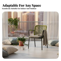 4 Pieces Nordic & design 4-Piece Chat Set Woven Design Loveseat, 2 Chairs, and Table Set weather-resistant Outdoor Furniture Thick pads for Business Owners, residents, Families, Balcony, Garden, rearyard, waterfront area