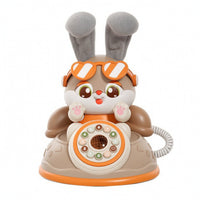 Rabbit Toy Phone Sound Toy Telephone with Keypad Safe for Young Children, Kids