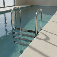 Pool Ladder Step with Rubber Pads Anti-Slip Swimming Pool Ladder Step Stainless Steel Corrosion-Resistant