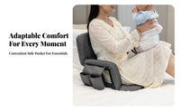 Lumbar Support Adjustable Floor Lounger Comfortable Cushioning Adjustable Lounger with Armrests Padded Cushion Lazy Sofa Foldable Design for New Mothers, Pregnant Women, Nursing, Tatami Room, Bedroom, Watching TV