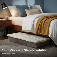 Underbed Storage Box Large Capacity Under Bed Storage Container Construction Low Clothes Organizer for Students, Closet, Dorm Room