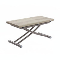 Space-Saving Transformable Coffee Table two-in-singleUse raiseTop Expandable Coffee Table Height-Adjustable Household Furniture Multi-Functional Design for Small Apartment Residents, urban Dwellers, Home Office Workers, Living Room, Dining Area