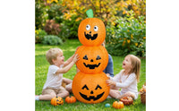 Halloween Inflatable Pumpkin Air-Blown Halloween Inflatable with Built-in Fan Jack-O'-Lantern Decoration Stacked Easy Setup