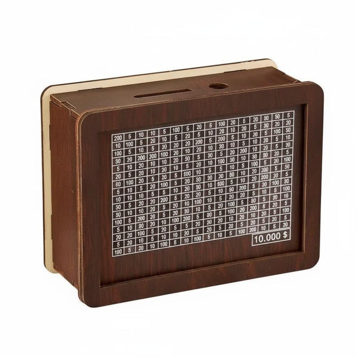 Great Gift Wooden Money Bank Decorative Wooden Savings Box Educational Money Saving Tracker Cut for Children, Adults