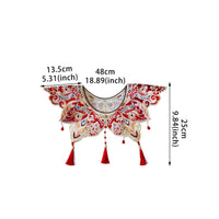 Traditional Embroidered Collar Layered Traditional Chinese Collar Elegant Neckline Trim Easy to Match for Cosplayers, Performers