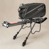 Aluminum Alloy Bike Rack with Bag Sturdy Rear Bike Rack with Mudguard Adjustable Lightweight for Commuters