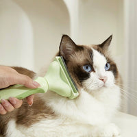 Cat Brush and Dog Brush for Hair Removal, Dog Grooming Cat Comb and Dog Comb, Square Comb Head Detangling Comb, Self Cleaning Release Button