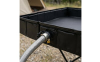 Raised Side PVC Shower Tray Flexible Hose Square Shower Basin Easy to Install Shallow Drain Tray Stain Resistant for Garden
