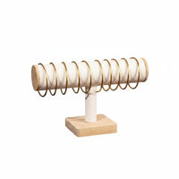 Space Saving Crossbar Bracelet Stand Scratch-Non-Scratch Surface Single Tier Jewelry Display Tabletop Watch Display for Boutique Owners, Retail Counter