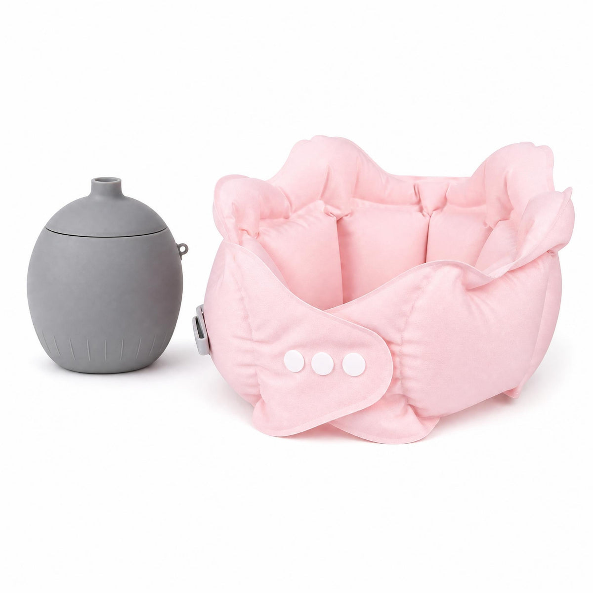 Ice-Silk Inflatable Neck Pillow Storage Container Travel Neck Pillow Lightweight Rest Aid Compact