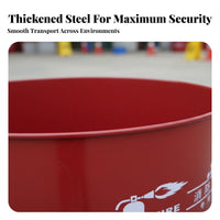 High-Temperature Resistant Fire Drill Container Long-Lasting and Sturdy Heavy-Duty Steel Drum Multi-Purpose Ancestral Paper Incinerating Container With Lid for Facilities Managers, Factory Workers, Schools, Factories, Warehouses, Backyard