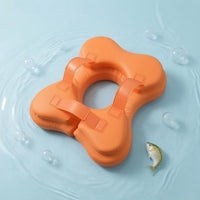 Orange Children Swim Buoyancy Aid Circle Cushioned Underarm Swim Buoyancy Aid Waterproof Liner Water Safety Gear Buckle Strap