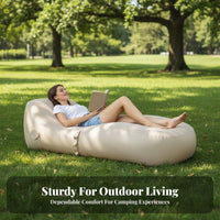 Quick Inflation Self-Inflating Loveseat Lightweight Air Sofa Long-Lasting Inflatable Furniture Moisture-Proof for Outdoor Enthusiasts, Travelers, Camping, Traveling, Picnic, Backyard