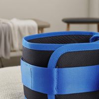 Black and Blue Leg Lifting Strap Mesh-Like Thigh Support Strap Woven Leg Lift Loop Breathable