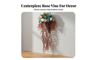 Artificial Hanging Flower Basket Ready to Hang Hanging Flower Basket Realistic Looking Faux Wall Vine for Event Planners, Living Room, Indoor, Bedroom