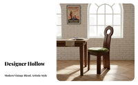 Solid Wood Frame Black Upholstered Dining Chair Floor Protectors Key Back Dining Chair for Interior Design Enthusiasts, Homeowners, Renters, Study Room
