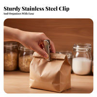 Stainless Steel Close Ing Clamp Multi-Functional Stainless Steel Bag Clamp Metal Food Bag Clamp Air Tight Close Multipurpose