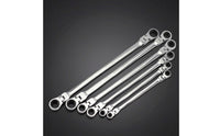 6 Pieces Ratcheting Box Wrench Set Long Handle Double-Ended Wrenches with Swiveling Heads -Finished Hand Tools for Home Mechanics