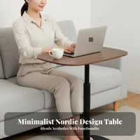 rotating Top Adjustable C-Shaped Table Multi-Functional Household Furniture Space-Saving Design Easy to Assemble for Home Office Workers, Students, Apartment Dwellers, Living Room, Bedroom, Small areas
