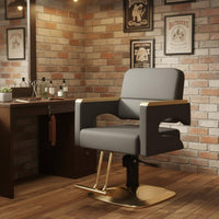 Hydraulic Barber Chair Adjustable Height Swivel Hair Cutting Chair Ergonomic Design for Barbers, Hairstylists, Barbershop, Beauty Parlor