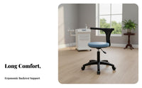 Adjustable Rolling Stool with supportiverest Padded Seat for Hospital, Doctors, Nurses