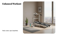 Mechanical Treadmill Compact Manual Treadmill Shock Absorbing Self-Self-Driven Running Machine for Beginners, Home, Indoor