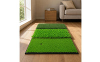 Foldable Golf Hitting Mat Three-Section Indoor Golf Practice Mat Tear-Resistant