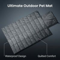 Portable Waterproof Dog Mat for Medium Dogs, Foldable Pet Travel Bed, All-Season Washable Cushion, Versatile Outdoor Indoor Use