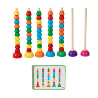 Hand-Eye Coordination Counting Peg Board Toy Focus Training Educational Counting Board Color Recognition Stacking Peg Toy Fine Movement Skills for Preschoolers, Kids, Toddlers, Preschool, Classroom