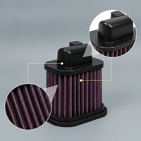 Motorcycle Air Intake Filter Pleated Air Filter with ABS Frame Compact Easy Installation for Motorcyclists, Garage Installs