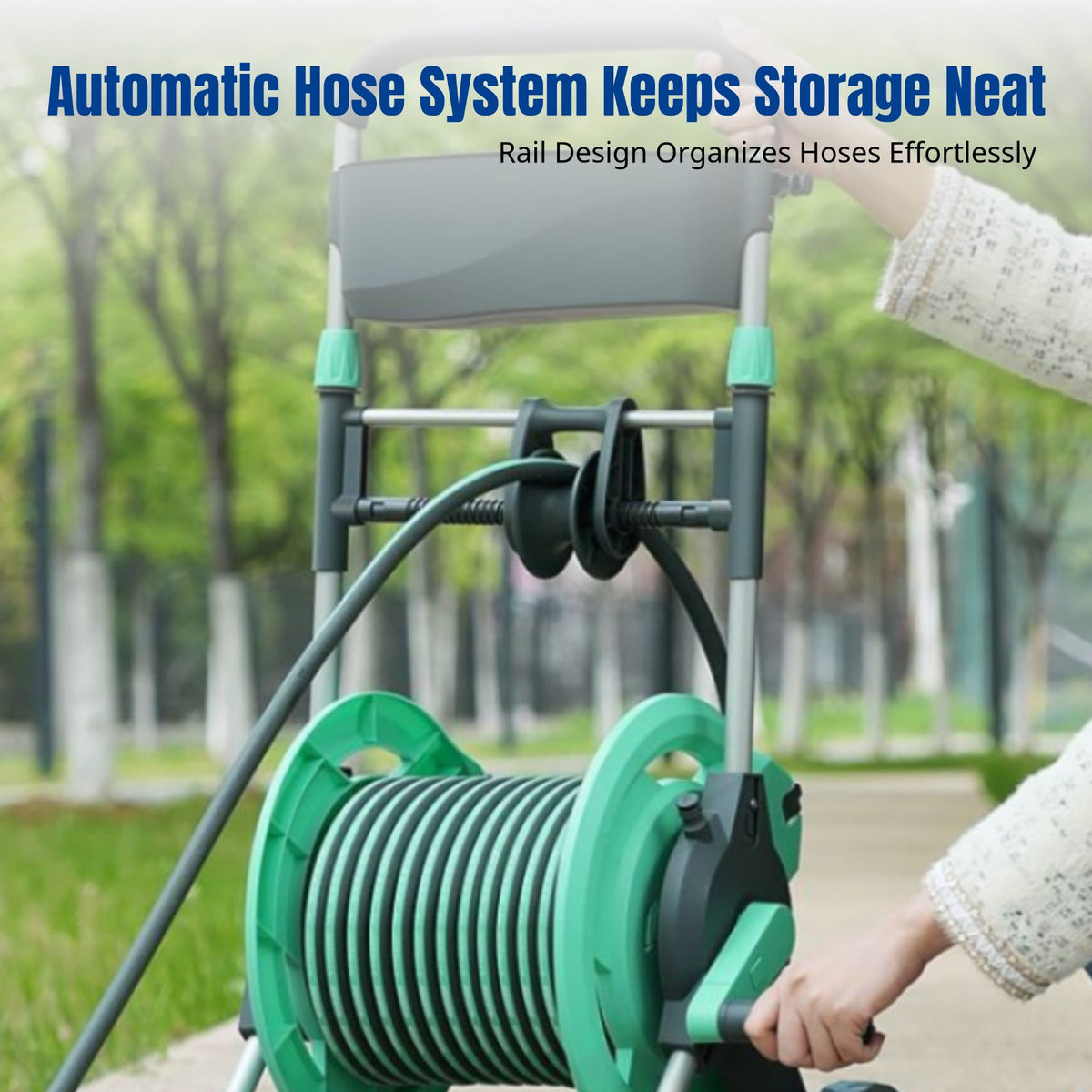 High Pressure Water Soft Hose Reel, Multi-Function Home Cleaning, Car Wash, Garden Watering, Anti-Kink Tube