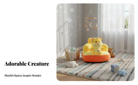 Anti-Tip Design Velvety Creature Sofa Chair Soft and Comfortable Velvety Creature Sitting Coach Non-Slip Bottom Baby Floor Seat Easy to Clean for Infants, Toddlers, Parents, Nursery, Playroom, Living Room, Indoors
