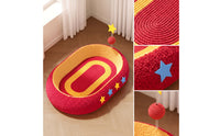 Cat Scratcher Bed with Ball Toy Nest-Shaped Cat Scratcher Bed Raisedborder Supply for Cats, Kittens, Living Room, Bedroom