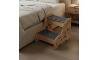 Wooden Pet Stairs Non-Slip Surface Wooden Dog Steps Solid Wood Construction Pet Climbing Aid for Senior Pets, Small Dogs, Sofa, Bed