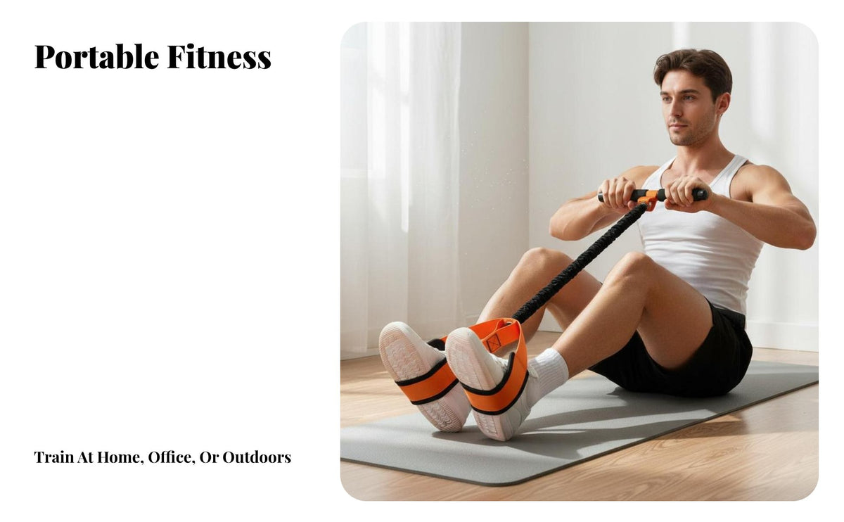 Pedal Resistance Band High Foot Pedal Pull Rope Lightweight & Portable Sit-up Pull Rope for Beginners, Home, Gym, Office