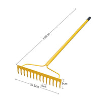 Steel Garden Rake Rectangular Head Outdoor Tool Heavy Duty