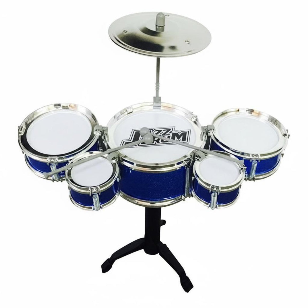 Stable Tripod Stand Childrens Jazz Drum Easy Assembly Beginner Percussion Set for Beginners