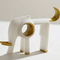 Elephant Figurine Minimalist Elephant Statue Compact for Essence-Focused Decorators, Shelf, Living Room