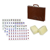 160 Tiles Acrylic Crystal Mahjong Tiles Stylish Design Acrylic Mahjong Tile Set and Shockproof for Family Gatherings
