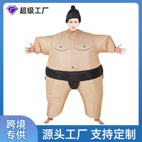 Inflatable Sumo Wrestling Costume for Adults and Kids, Funny Party Outfit