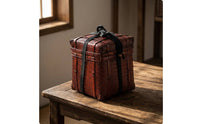 Bamboo Storage Box with Lid Handcrafted Storage Box with Lid Vintage Woven Basket for Collectors