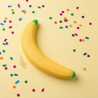 Banana Press Toy Green Tips Giant Banana Toy Novelty Item Realistic Design Non Material