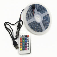 LED Strip Light with USB Controller Flexible RGB LED Strip with USB Power Lead Lighting Backlight Ambient for Gamers