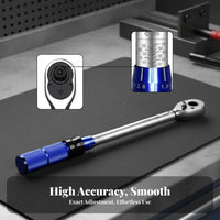 72-Tooth Ratchet Adjustable Tension Wrench Non-Slip Grip Pre-Set Tension Wrench Chrome Vanadium Steel for Mechanics, DIYers, Car Repair