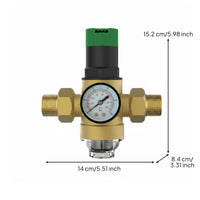 Double Union Pressure Reducing Water Control Device Stainless Steel Strainer Plumbing Hardware Environmentally Compliant