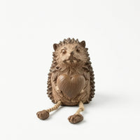 Whimsical Animal Figurine with Dangling Legs Rustic Resin Animal Statue Textured Ornament Cute for Patio
